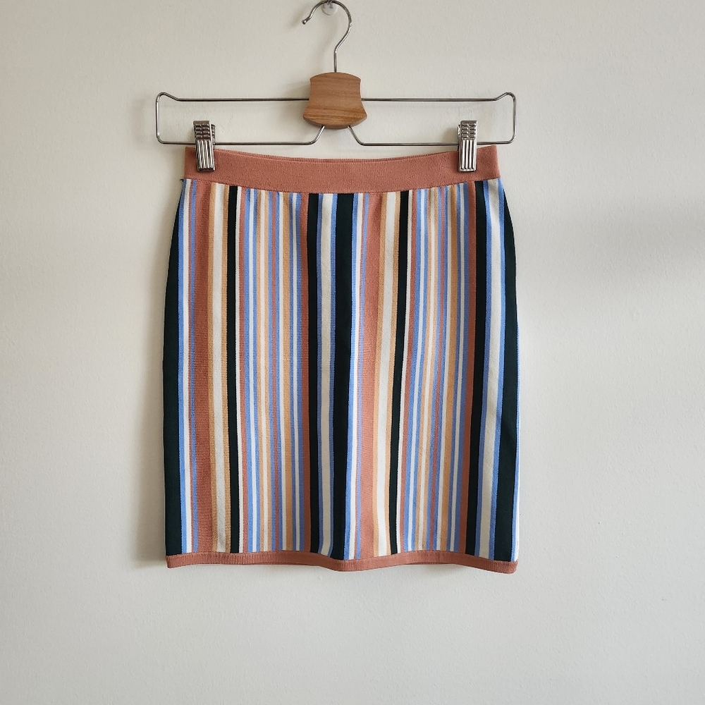 ARITZIA SUNDAY BEST | NWOT US S Knit Mini Skirt | multicolour stripes